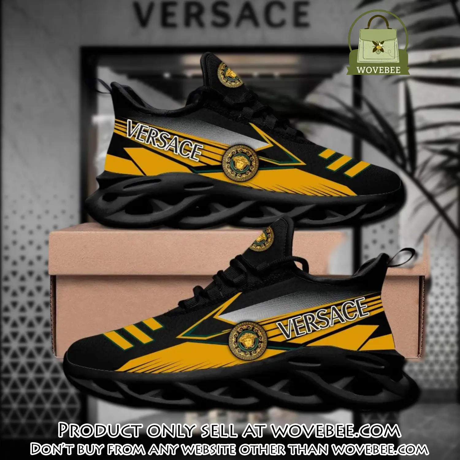 Gianni versace black premium max soul shoes luxury brand gifts for men women wvb5915226